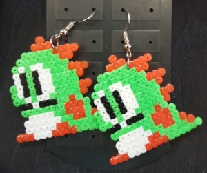 Bijoux Boucles d'oreilles Dragon vert